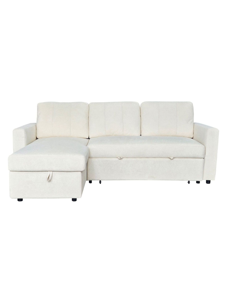 Aspire Furniture Natural Nexis Corner Storage Sofa Bed with Left Hand Chais Left - Image 2 of 5