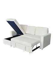Aspire Furniture Natural Nexis Corner Storage Sofa Bed with Left Hand Chais Left - Image 4 of 5