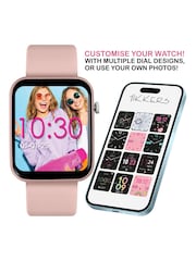 Tikkers Smart Series 13 Pink Silicone Strap Smart Watch & Earbuds Set - Image 3 of 5