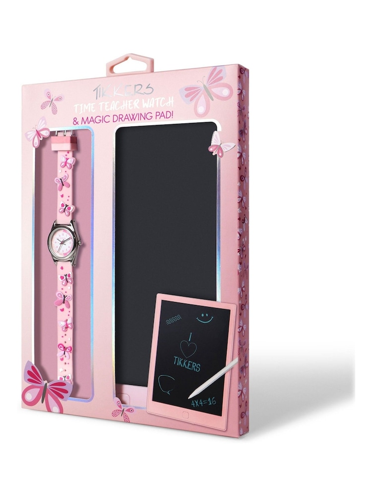 Tikkers Pink 3D Butterfly Watch and Writing Pad Set - Image 5 of 5 Tikkers Pink 3D Butterfly Watch and Writing Pad Set - Image 5 of 5