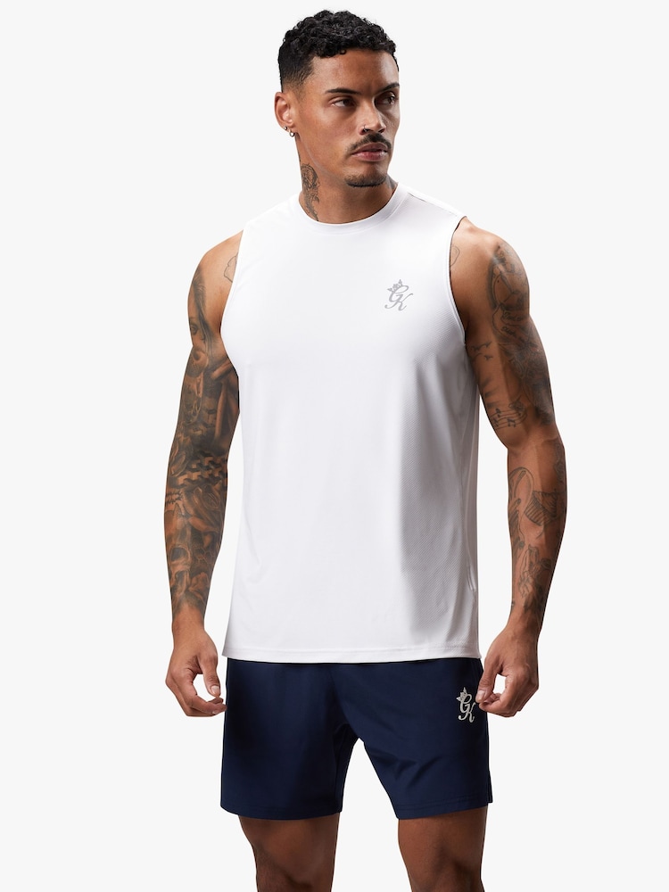 Gym King White Energy Vest - Image 2 of 4 Gym King White Energy Vest - Image 2 of 4