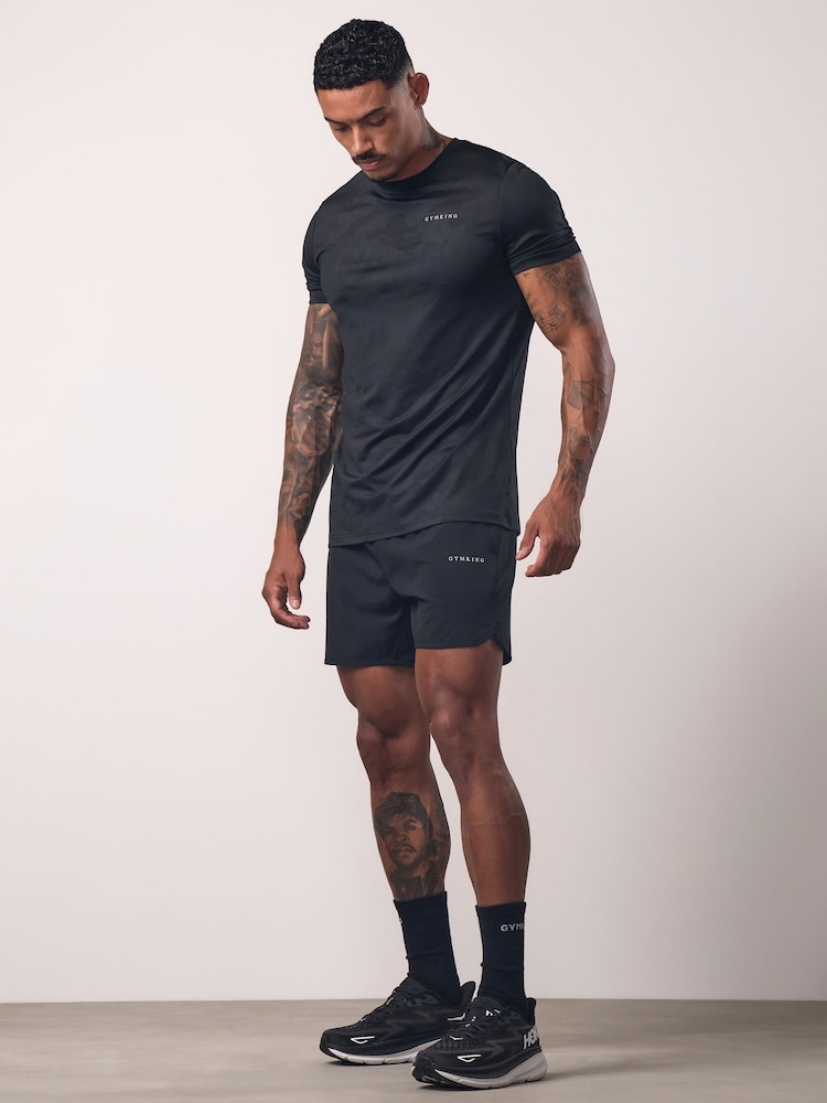 Gym King Black Relentless Camo T-Shirt - Image 1 of 4