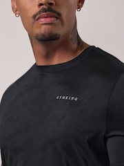 Gym King Black Relentless Camo T-Shirt - Image 4 of 4