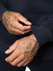 Gym King Blue Fundamental Fleece Hoodie - Image 4 of 4