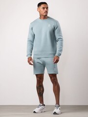 Gym King Blue Fundamental Fleece Crew Jumper - Image 1 of 4