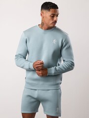 Gym King Blue Fundamental Fleece Crew Jumper - Image 2 of 4