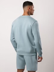 Gym King Blue Fundamental Fleece Crew Jumper - Image 3 of 4