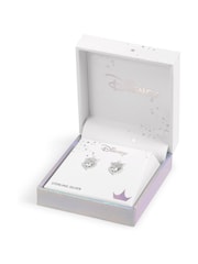 Peers Hardy Disney Princess Sterling Silver April Birthstone Crown Earrings - Image 2 of 3