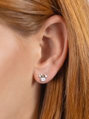 Peers Hardy Sterling Silver 925 Minnie Mouse Pink Enamel Bow Stone Set Earrings - Image 3 of 4
