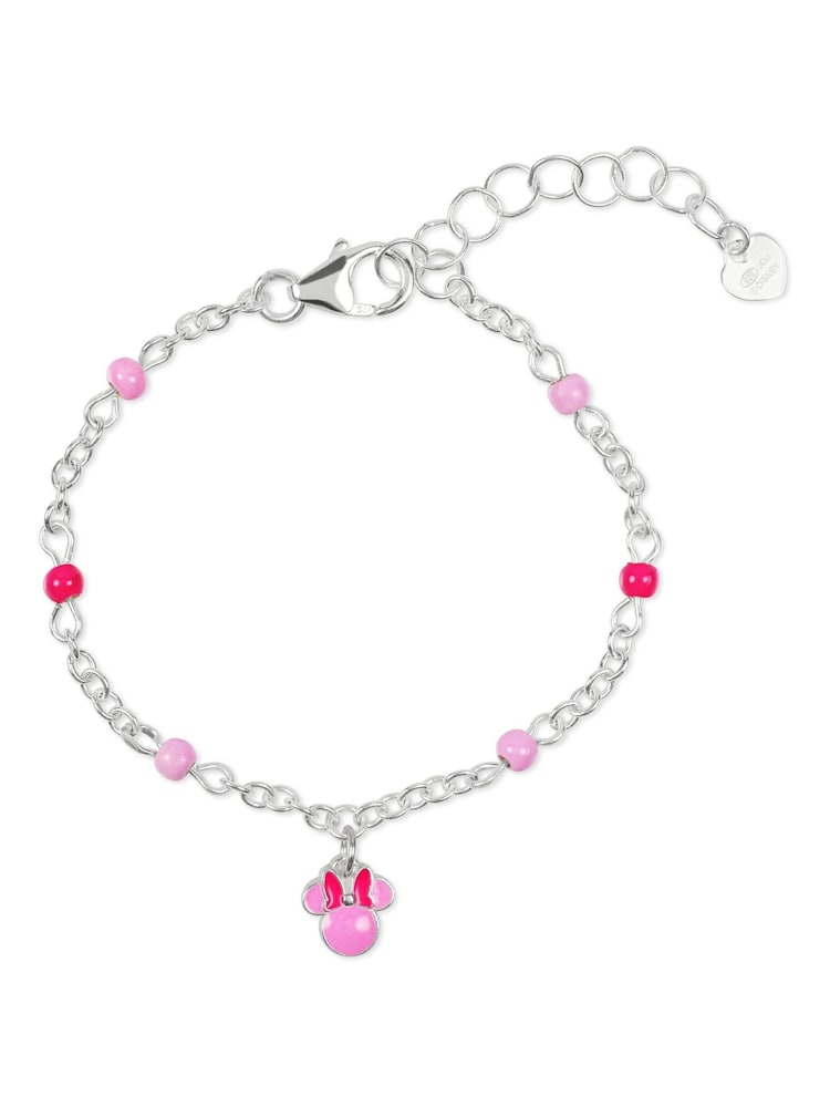 Peers Hardy Sterling Silver 925 Minnie Mouse Pink Charm Bracelet - Image 1 of 4 Peers Hardy Sterling Silver 925 Minnie Mouse Pink Charm Bracelet - Image 1 of 4