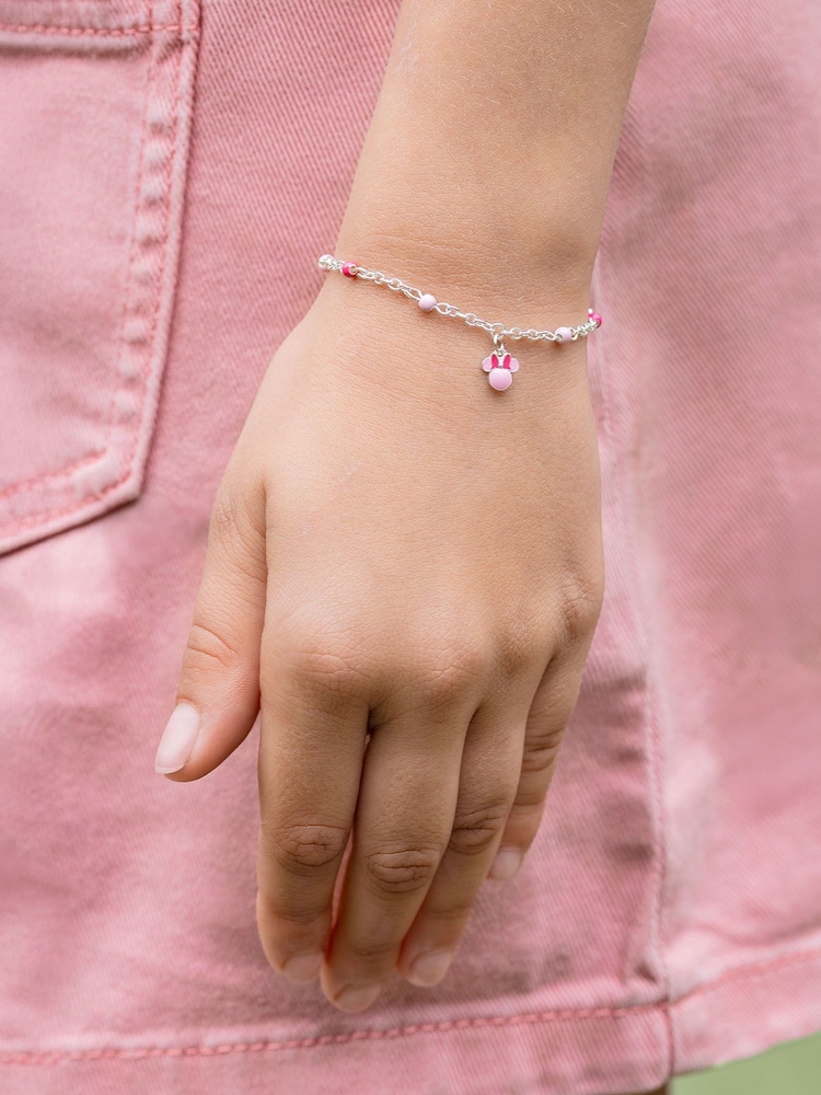 Peers Hardy Sterling Silver 925 Minnie Mouse Pink Charm Bracelet - Image 4 of 4 Peers Hardy Sterling Silver 925 Minnie Mouse Pink Charm Bracelet - Image 4 of 4