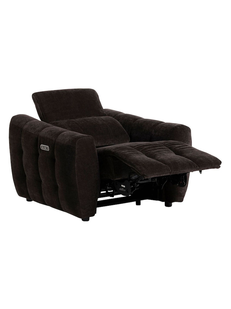 Barker and Stonehouse Natural Montgomery Fabric Power Chair and Headrest - Image 6 of 6