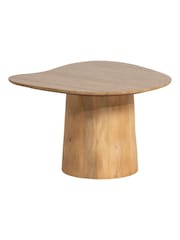 Barker and Stonehouse Natural Rodin Mango Wood and Travertine Side Table - Image 6 of 6