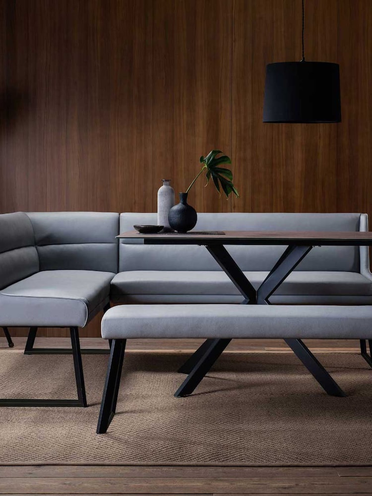 Barker and Stonehouse Grey Ryker Left Hand Facing Corner Dining Right Hand Corner Bench - Image 1 of 6 Barker and Stonehouse Grey Ryker Left Hand Facing Corner Dining Right Hand Corner Bench - Image 1 of 6