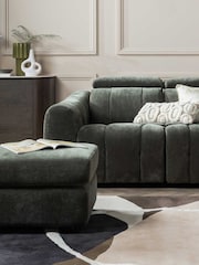 Barker and Stonehouse Green Montgomery Fabric Footstool - Image 1 of 8