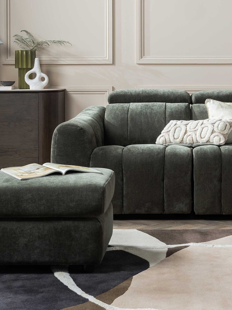 Barker and Stonehouse Green Montgomery Fabric Footstool - Image 2 of 8