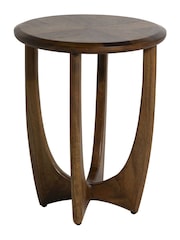 Barker and Stonehouse Brown Lockley Wood Round Lamp Table - Image 2 of 6