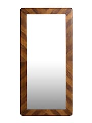 Barker and Stonehouse Brown Lockley Chevron Wood Standing Mirror - Image 2 of 5