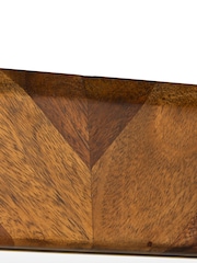 Barker and Stonehouse Brown Lockley Chevron Wood Standing Mirror - Image 5 of 5