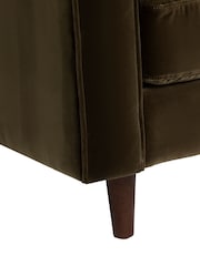 Barker and Stonehouse Green Hemingway Velvet Armchair - Image 4 of 6
