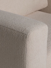 Barker and Stonehouse Natural Sienna Boucle Fabric Armchair With Steel Legs - Image 4 of 5