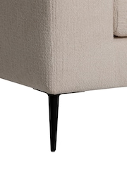 Barker and Stonehouse Natural Sienna Boucle Fabric Armchair With Steel Legs - Image 5 of 5