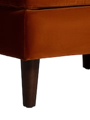 Barker and Stonehouse Orange Hemingway Velvet Footstool - Image 6 of 6