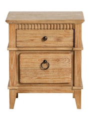 Barker and Stonehouse Brown Selene Mindi Wood 2 Drawer Bedside Cabinet - Image 3 of 6