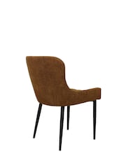 Barker and Stonehouse Orange Rivington Fabric Quilted Dining Chair - Image 4 of 5