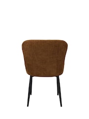Barker and Stonehouse Orange Rivington Fabric Quilted Dining Chair - Image 5 of 5