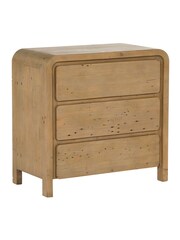 Barker and Stonehouse Brown Tosca Reclaimed 3 Drawer Wood Chest - Image 1 of 6
