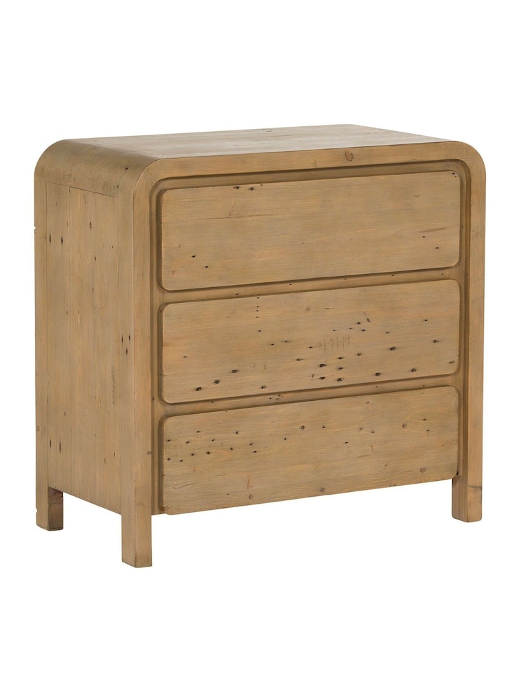 Barker and Stonehouse Brown Tosca Reclaimed 3 Drawer Wood Chest - Image 1 of 6