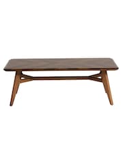 Barker and Stonehouse Brown Lockley Chevron Wood Rectangular Coffee Table - Image 3 of 6