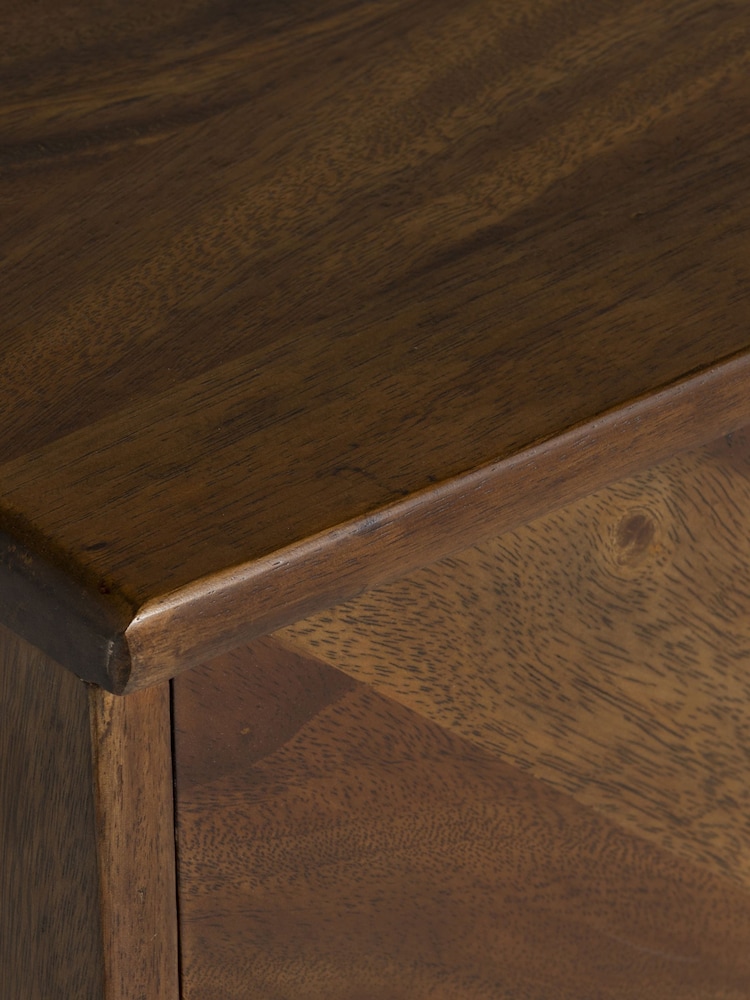 Barker and Stonehouse Brown Lockley Chevron Wood 3 Door Sideboard - Image 6 of 6