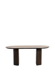 Barker and Stonehouse Brown Kita Dark Wood Dining Table with Ceramic Top - Image 2 of 6