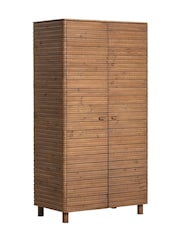 Barker and Stonehouse Brown Tamia Rustic Oak Reclaimed Wood 2 Door Wardrobe - Image 1 of 6