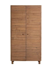 Barker and Stonehouse Brown Tamia Rustic Oak Reclaimed Wood 2 Door Wardrobe - Image 2 of 6