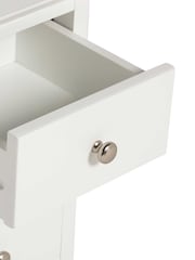 Barker and Stonehouse White Springwell Wooden 3 Drawer Bedside Table - Image 4 of 6