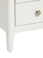 Barker and Stonehouse White Springwell Wooden 3 Drawer Bedside Table - Image 5 of 6