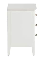 Barker and Stonehouse White Springwell Wooden 3 Drawer Bedside Table - Image 6 of 6