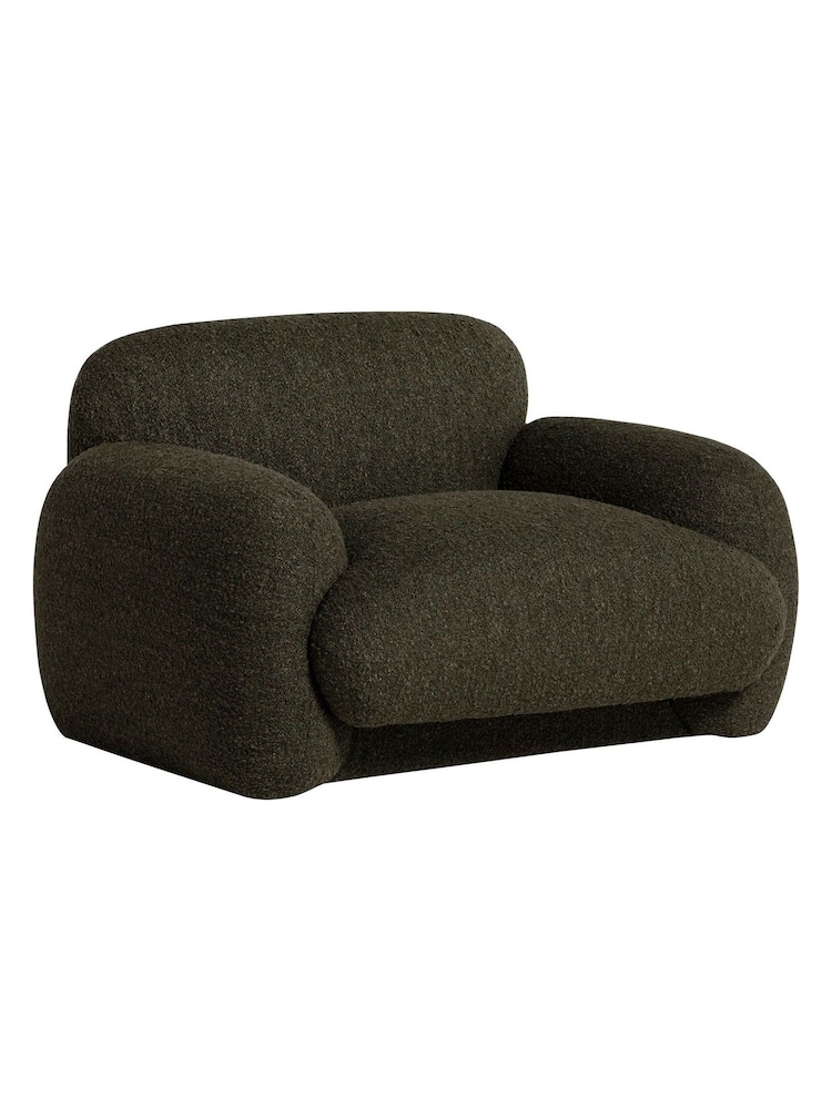 Barker and Stonehouse Green Melora Textured Fabric Armchair - Image 1 of 6