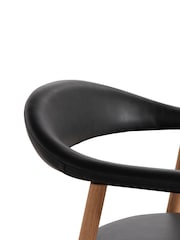 Barker and Stonehouse Natural Lerman Faux Leather Dining Chair - Image 4 of 6