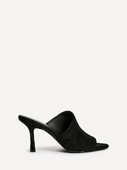 Linzi Black Monarch Peep Toe Mule Heels - Image 2 of 6