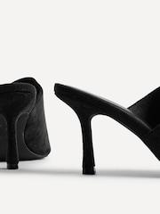 Linzi Black Monarch Peep Toe Mule Heels - Image 6 of 6