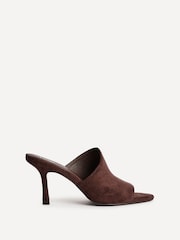 Linzi Brown Monarch Peep Toe Mule Heels - Image 2 of 6