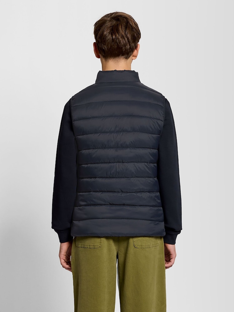 Lyle & Scott Blue Light Weight Padded Gilet - Image 4 of 4