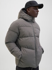Gris - Chaqueta acolchada con capucha de Jack & Jones  - Imagen 3 de 6