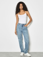 Apricot Blue Emily Release Seam Straight Jeans - Image 2 of 5