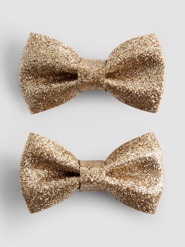 JoJo Maman Bébé 2-Pack Glitter Bows - Imagen 1 de 3