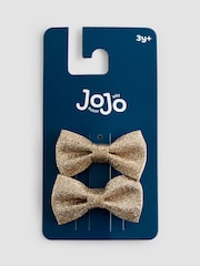 JoJo Maman Bébé 2-Pack Glitter Bows - Imagen 2 de 3